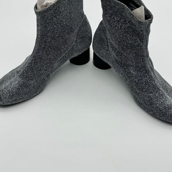 Zara Sliver Sock Style Ankle Booties Women's Size 7.5 - Picture 5 of 10